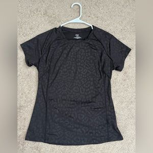 Black Leopard Print Fila Top